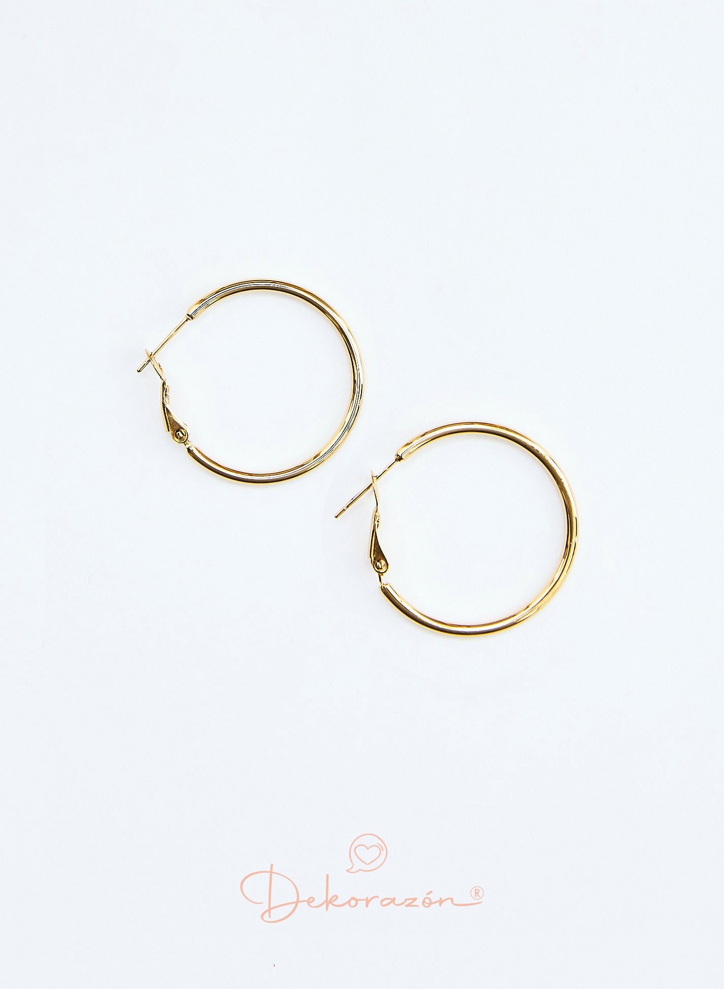 PENDIENTES ARO LISO 30 MM DORADO