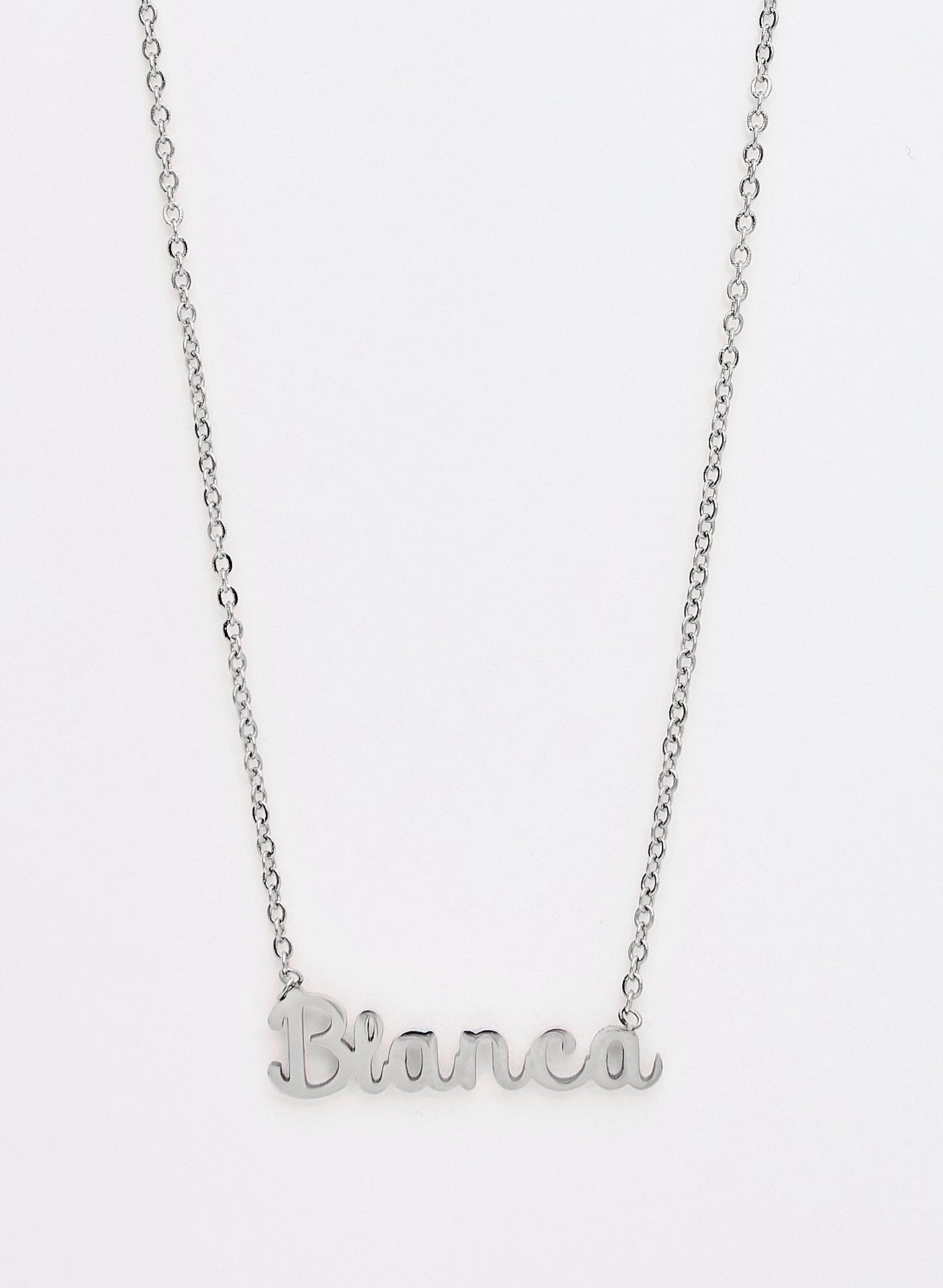 COLLAR BLANCA PLATEADO