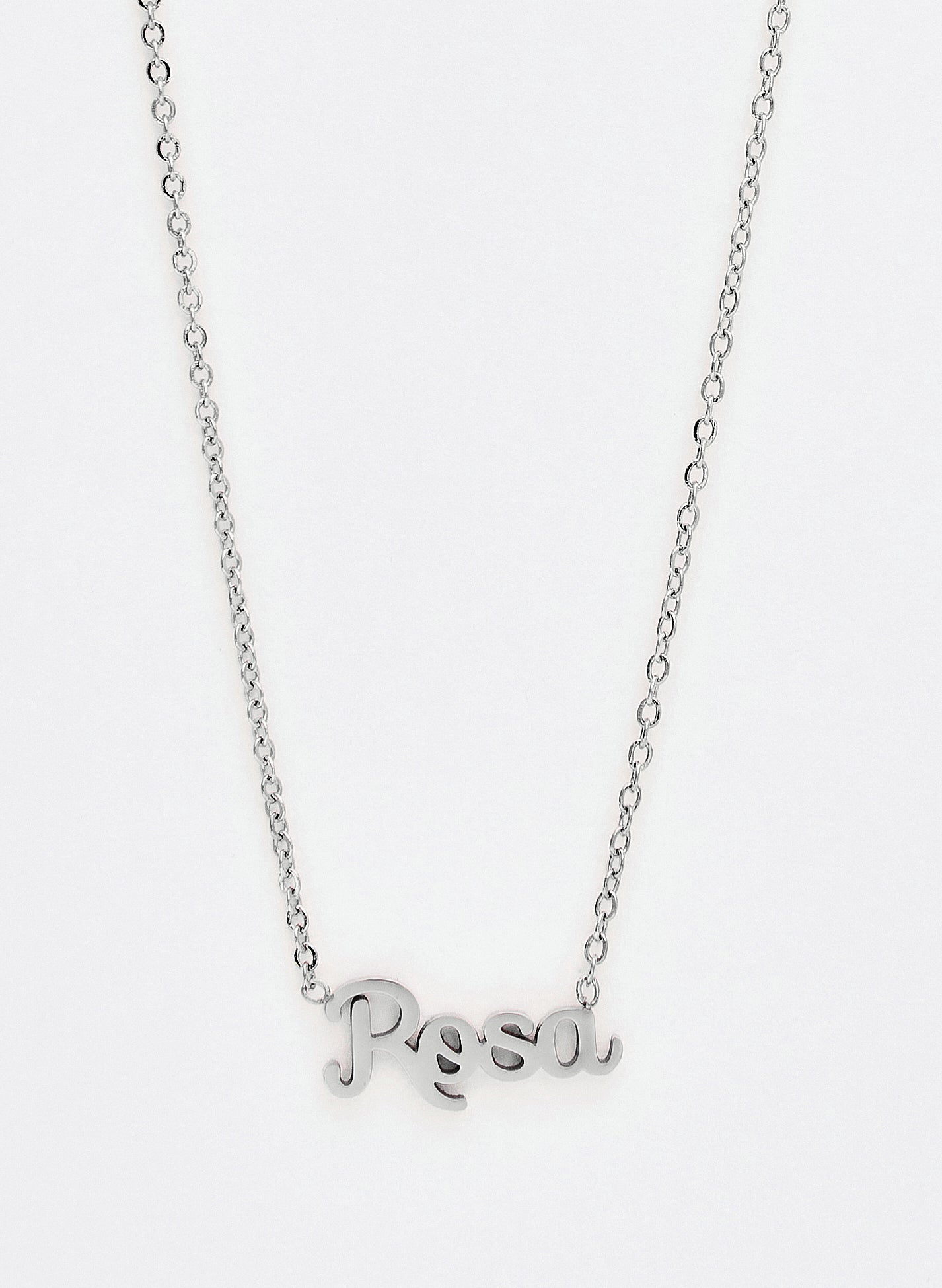 COLLAR ROSA PLATEADO