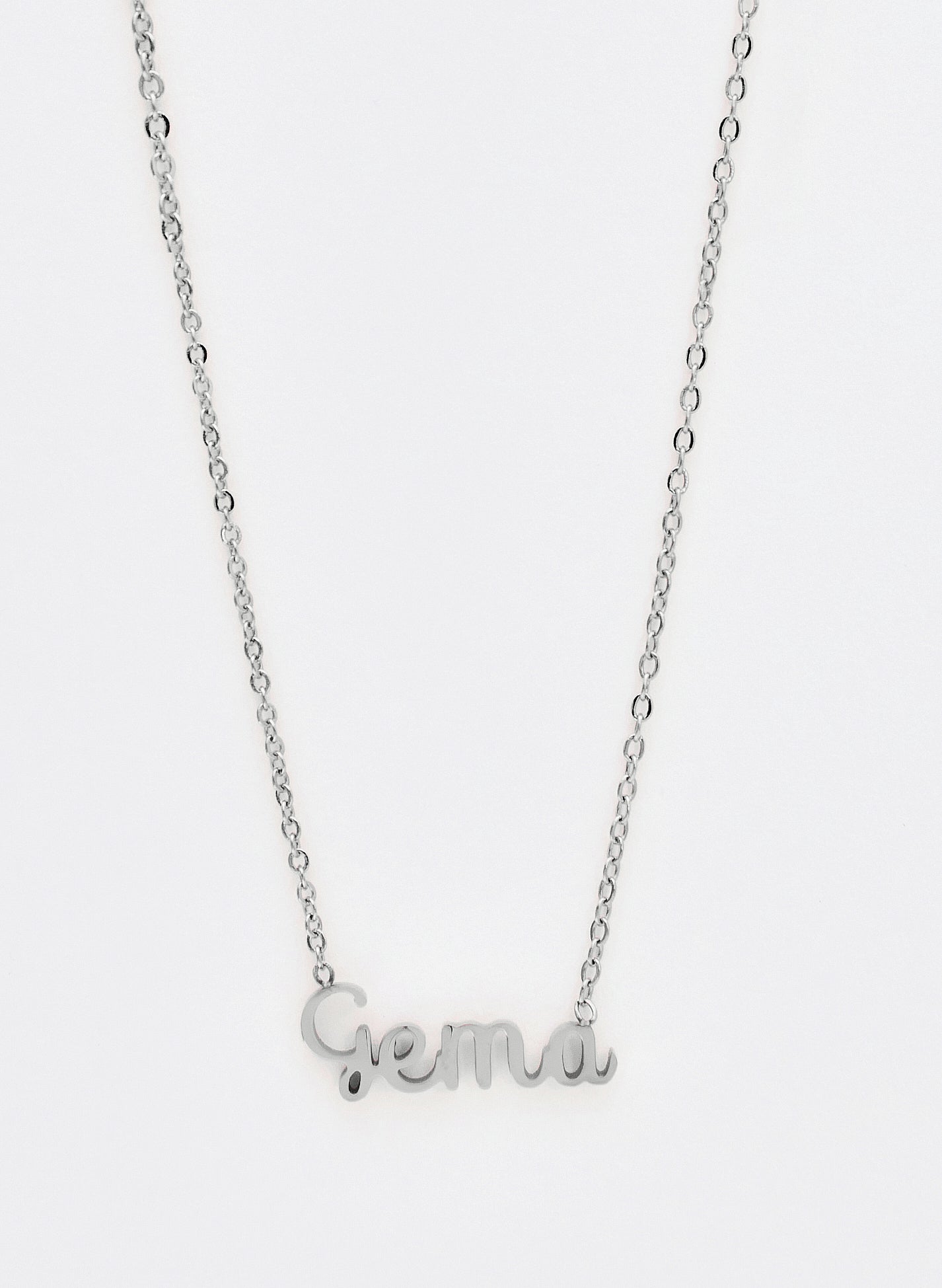 COLLAR GEMA PLATEADO
