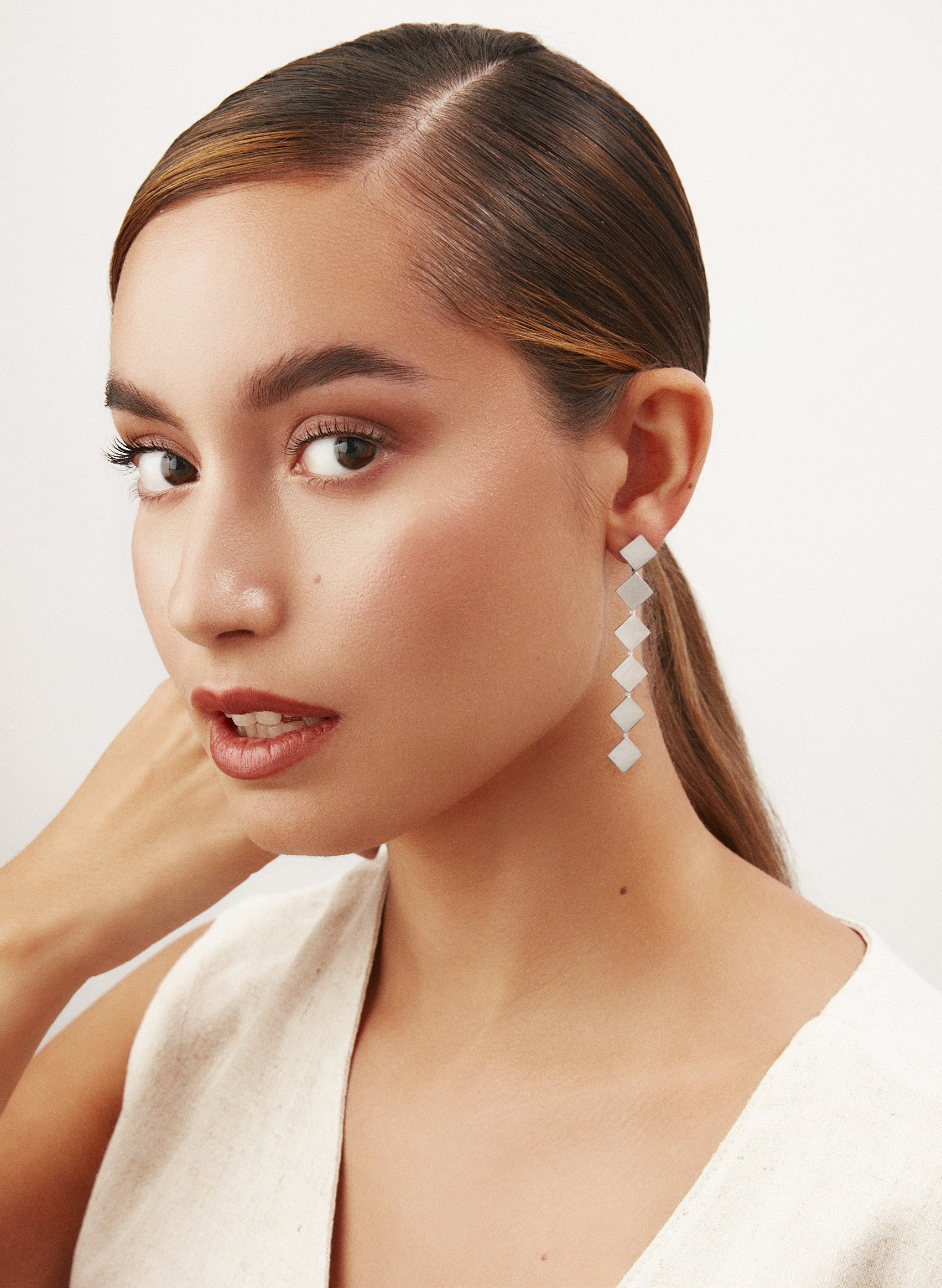 PENDIENTES FRANCESCA PLATEADO