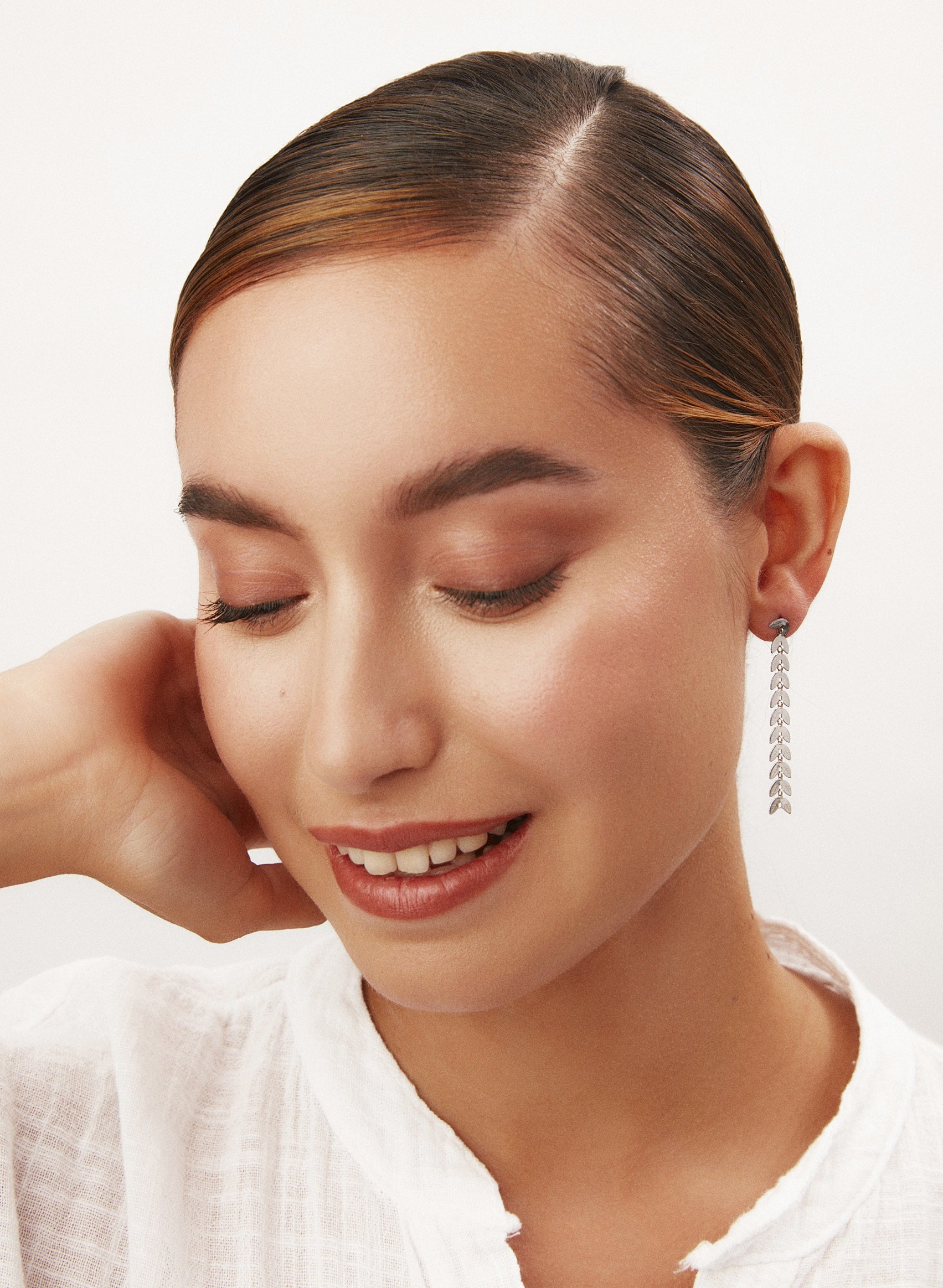 PENDIENTES ESPIGA PLATEADO