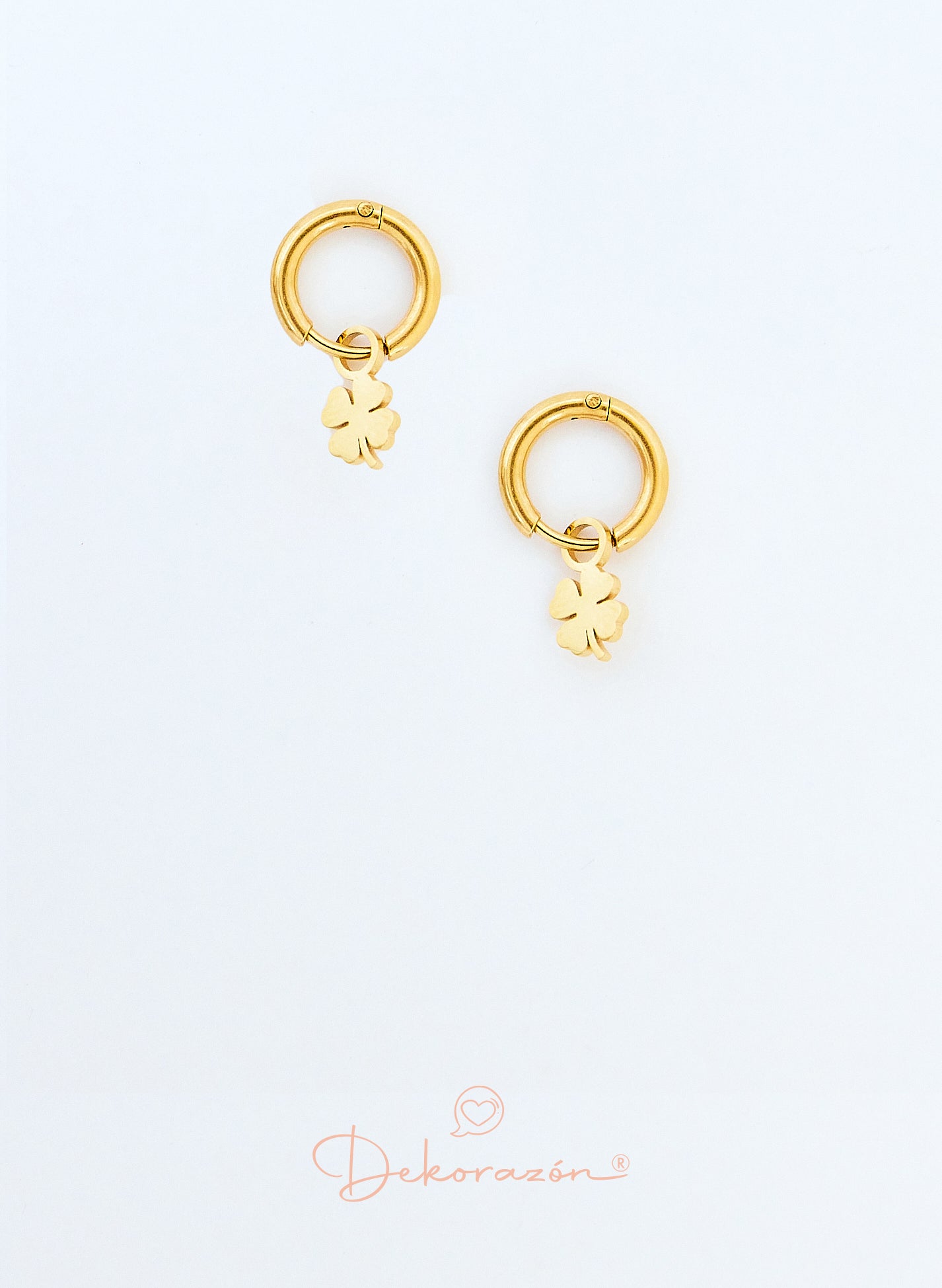 PENDIENTES TREBOL DORADO