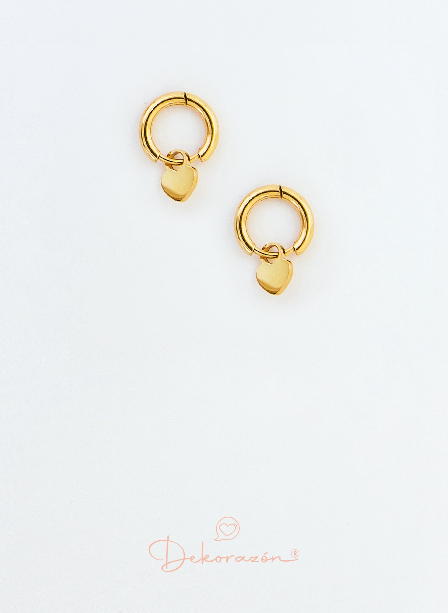 PENDIENTES CORAZÓN DORADO