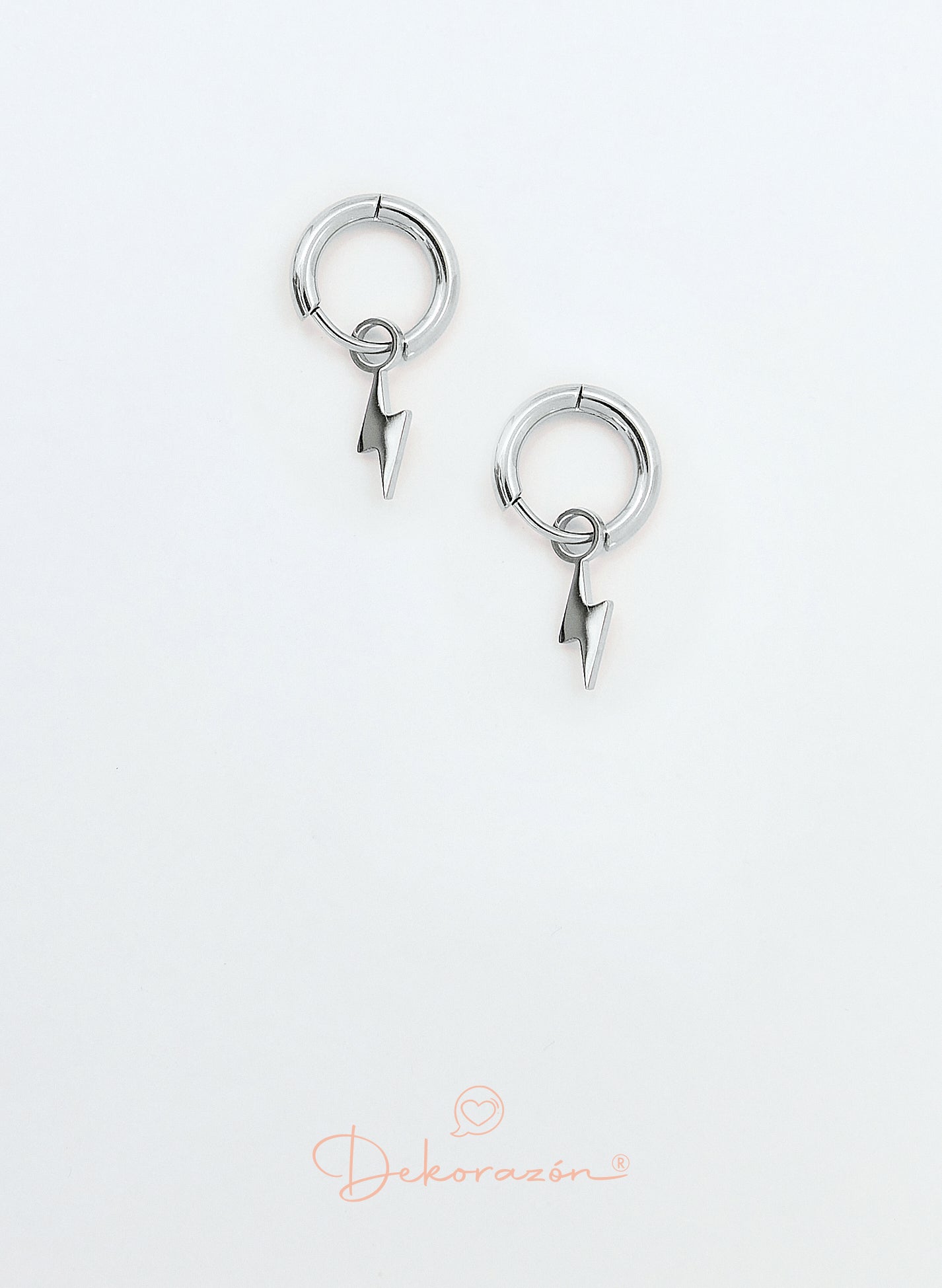 PENDIENTES RAYO PLATEADO