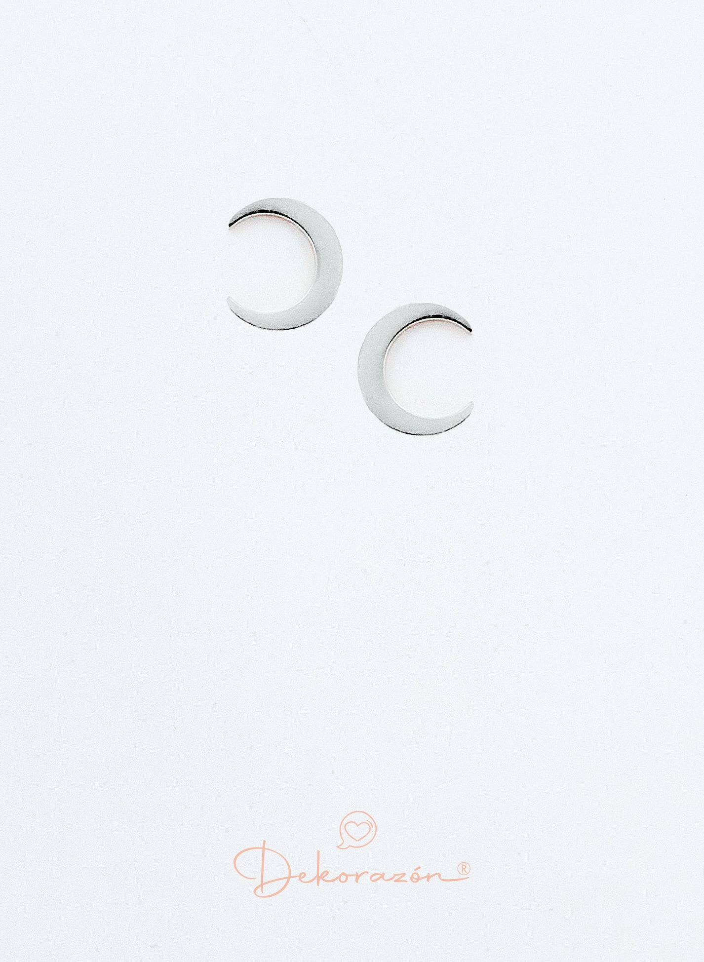 PENDIENTES LUNA PLATEADO