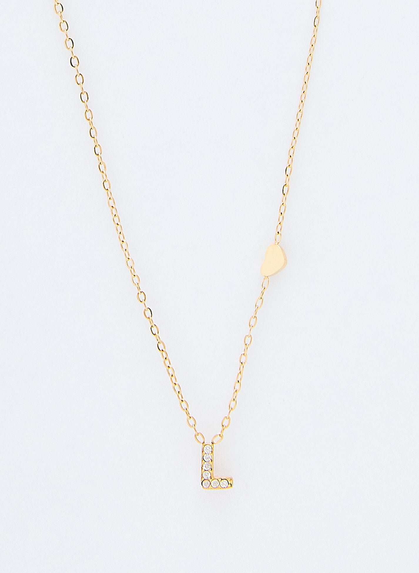 COLLAR INICIAL DORADO ABALORIOS