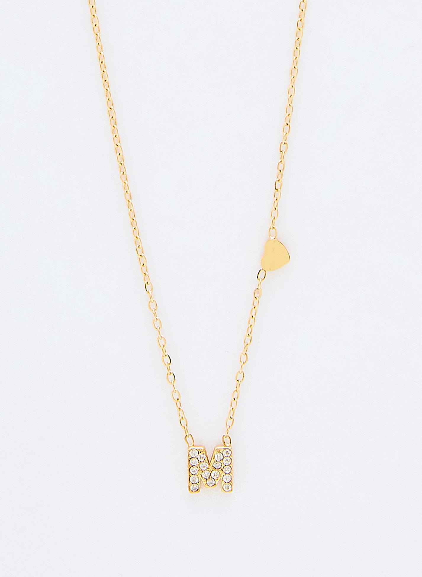 COLLAR INICIAL DORADO ABALORIOS