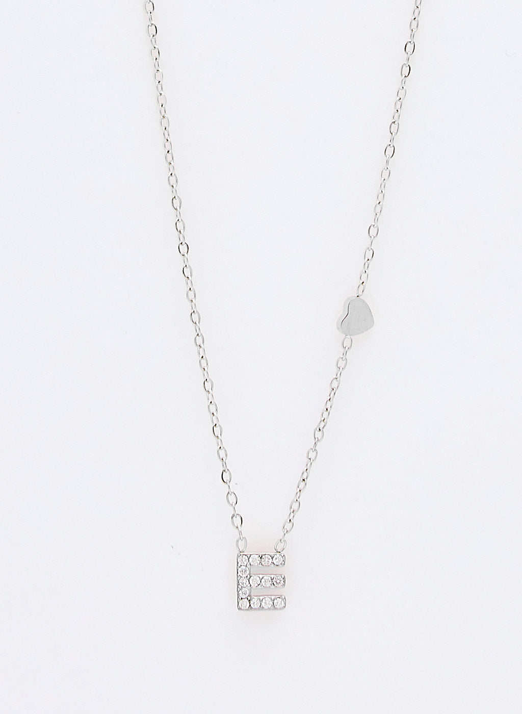 COLLAR INICIAL PLATEADO ABALORIOS