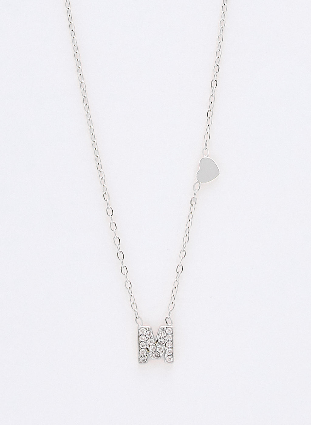 COLLAR INICIAL PLATEADO ABALORIOS