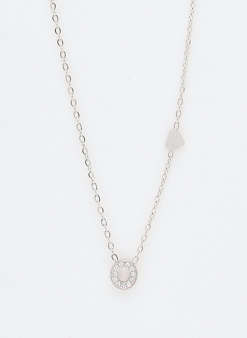 COLLAR INICIAL PLATEADO ABALORIOS