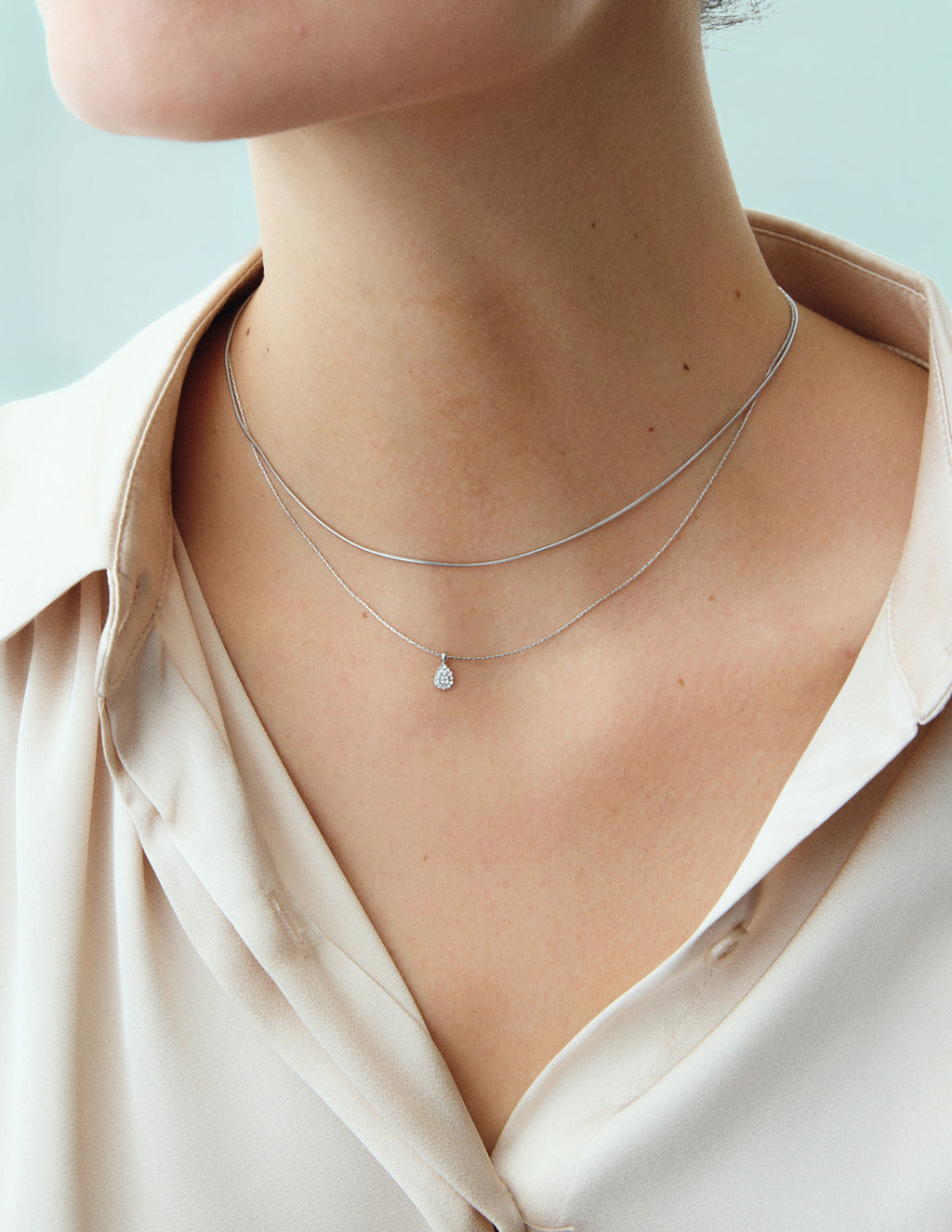 COLLAR MICHELA PLATEADO