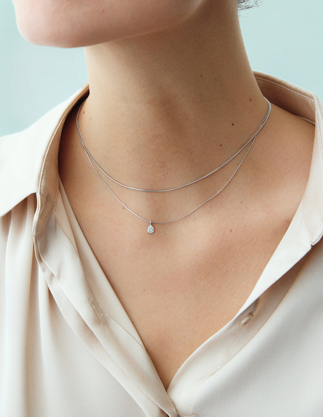 COLLAR MICHELA PLATEADO