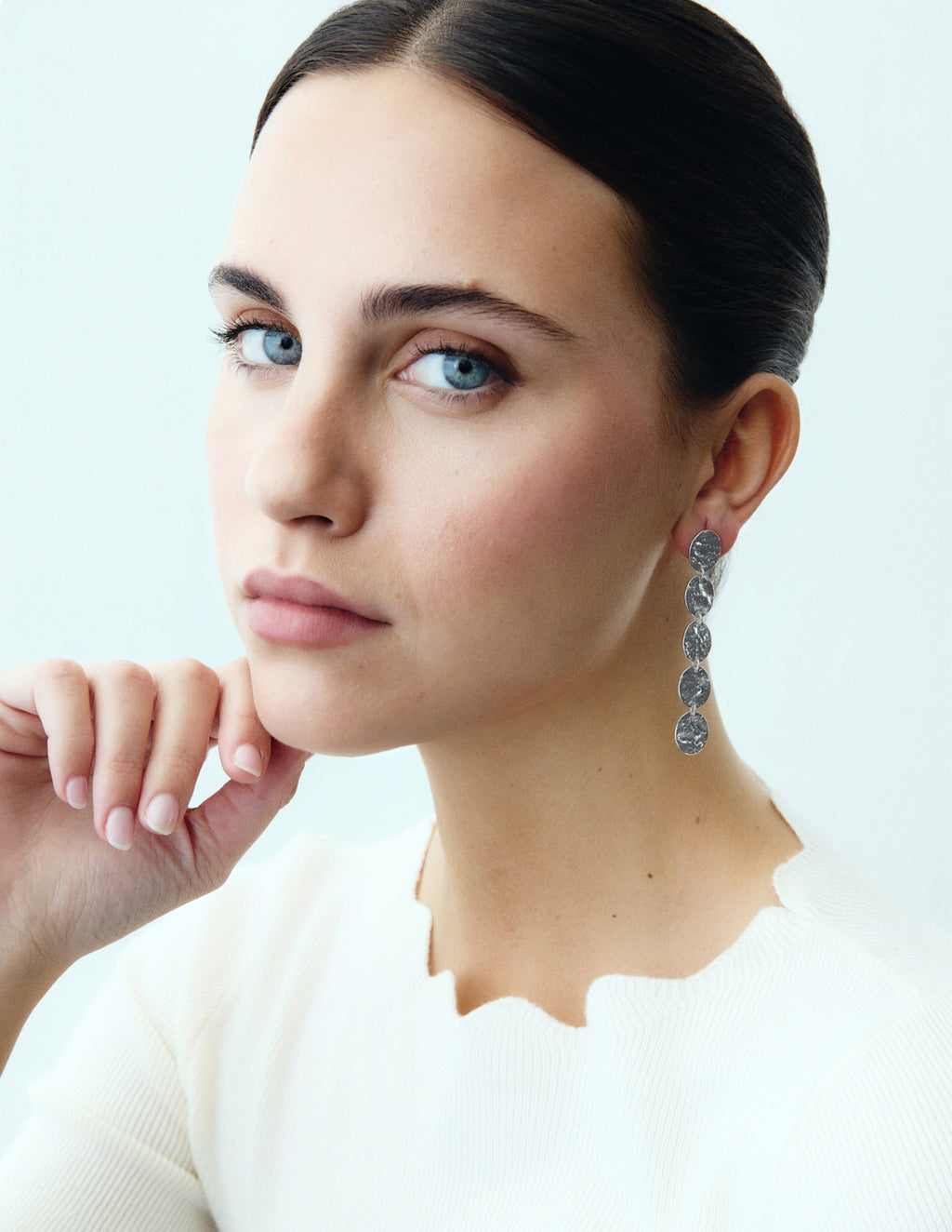 PENDIENTE LUDMILA PLATEADO