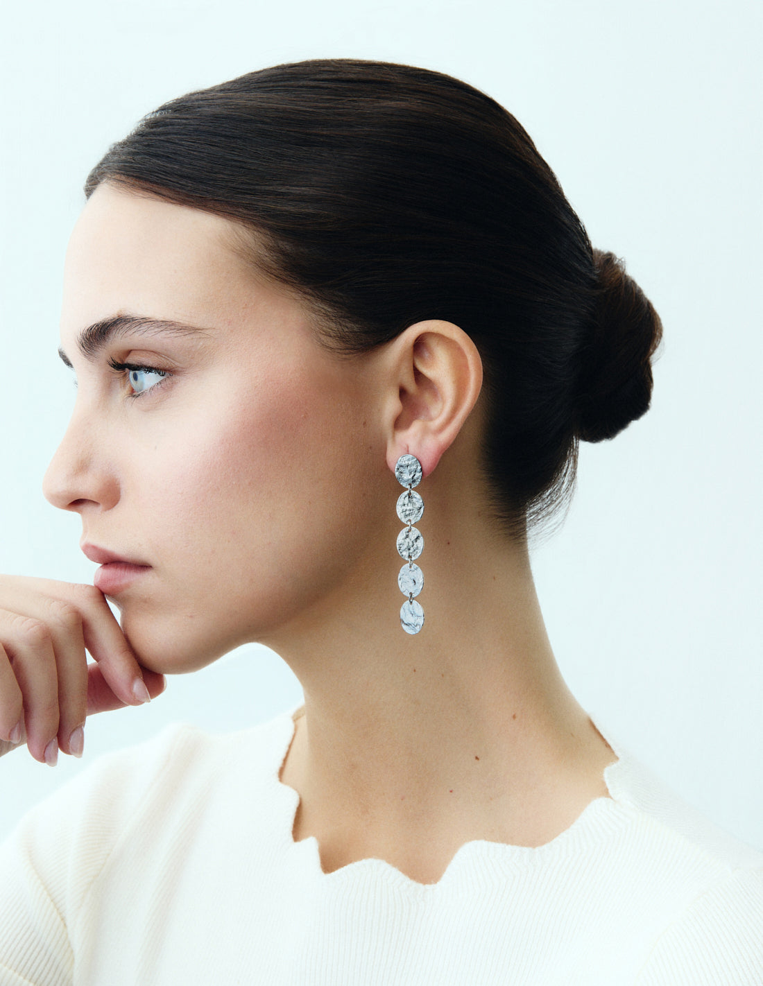 PENDIENTE LUDMILA PLATEADO