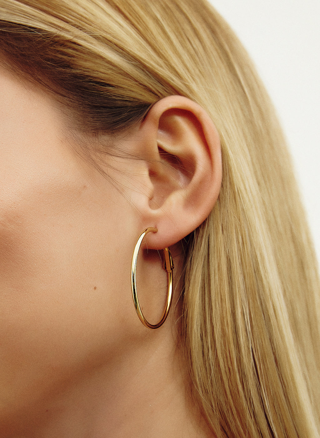 PENDIENTES ARO LISO 40 MM DORADO