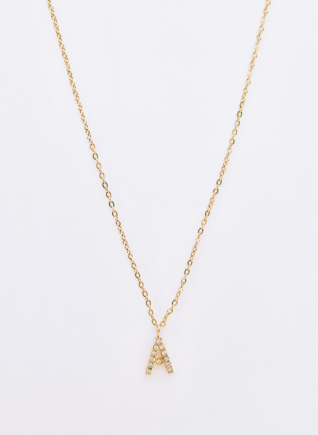 COLLAR INICIAL DORADO ABALORIOS