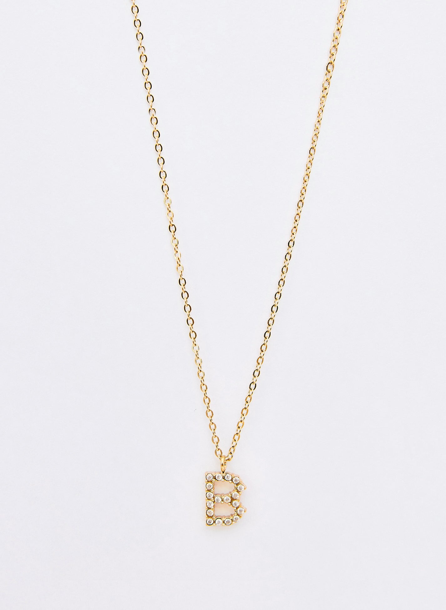 COLLAR INICIAL DORADO ABALORIOS