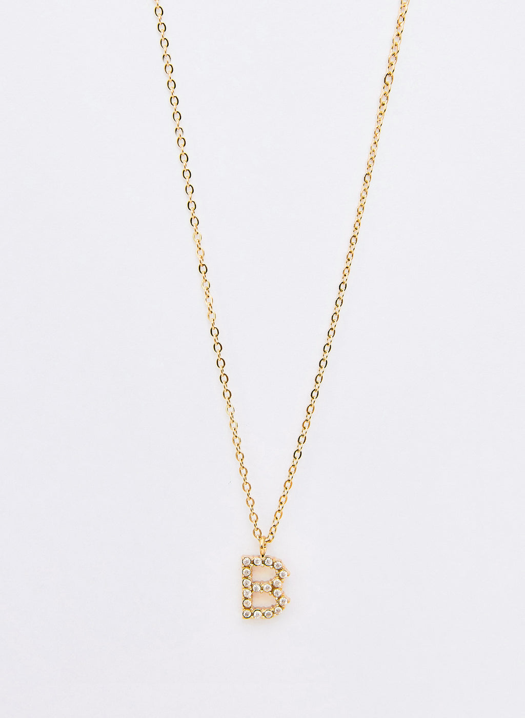 COLLAR INICIAL DORADO ABALORIOS