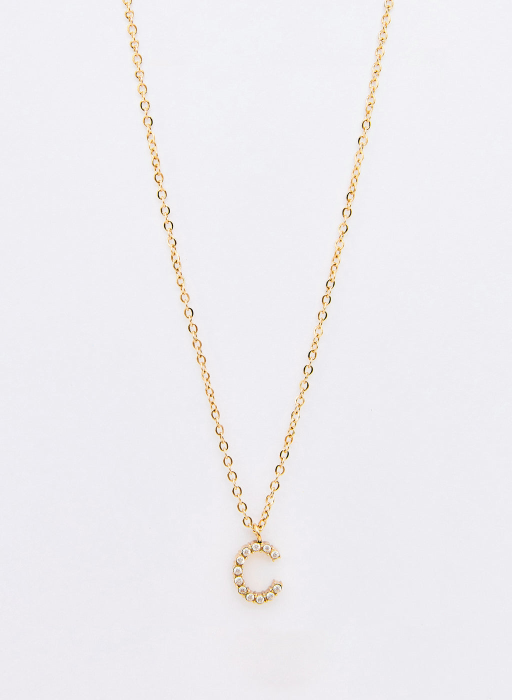 COLLAR INICIAL DORADO ABALORIOS