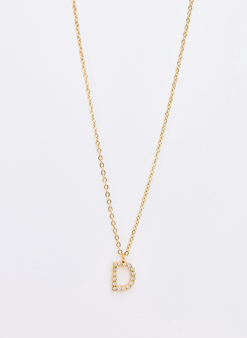 COLLAR INICIAL DORADO ABALORIOS
