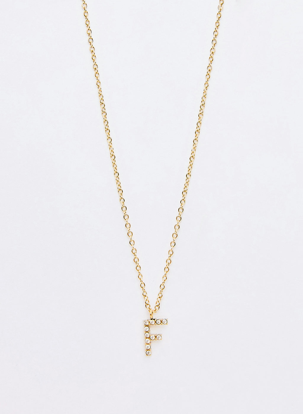 COLLAR INICIAL DORADO ABALORIOS