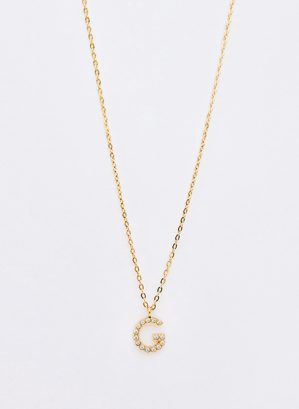 COLLAR INICIAL DORADO ABALORIOS
