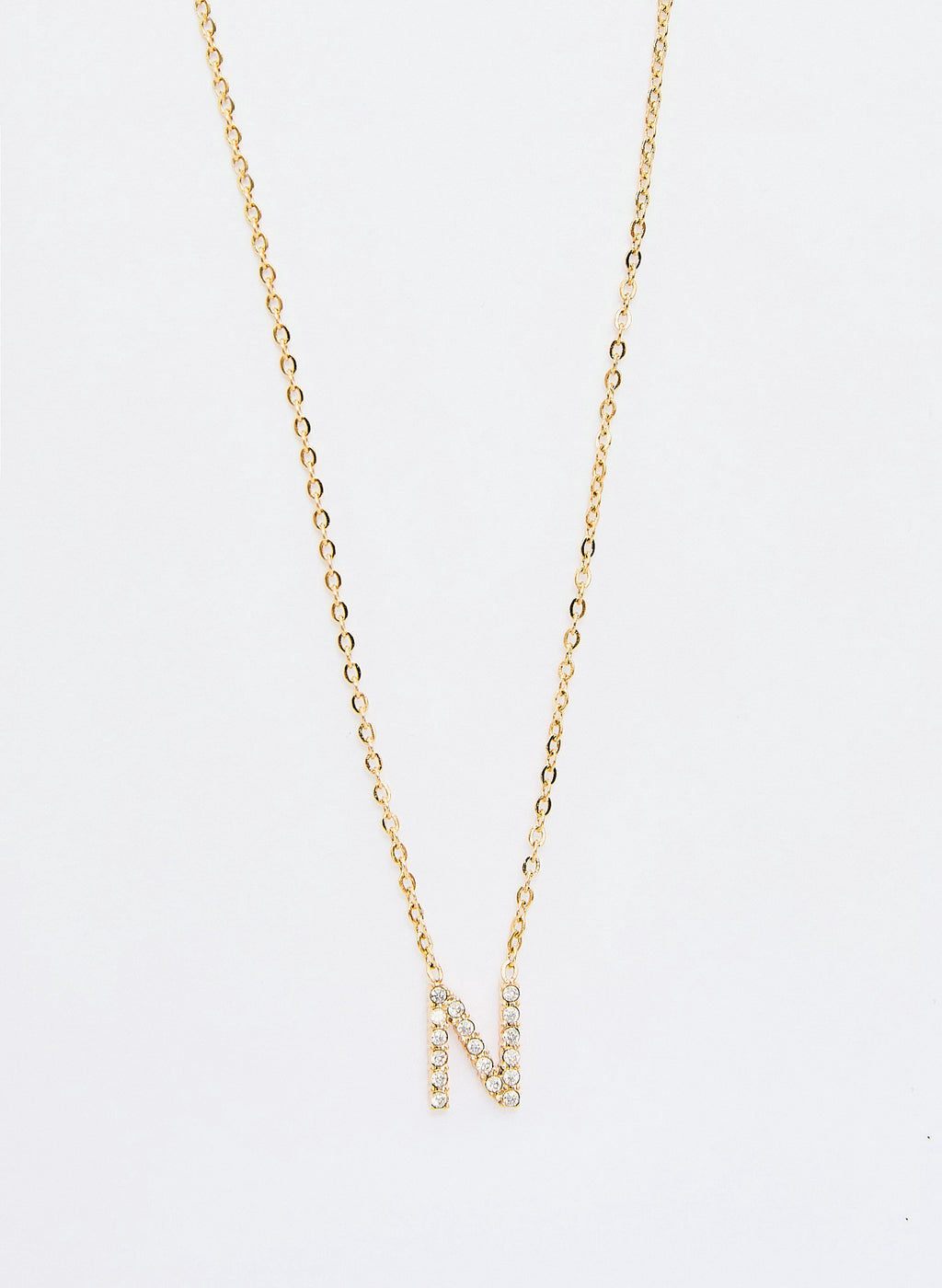 COLLAR INICIAL DORADO ABALORIOS
