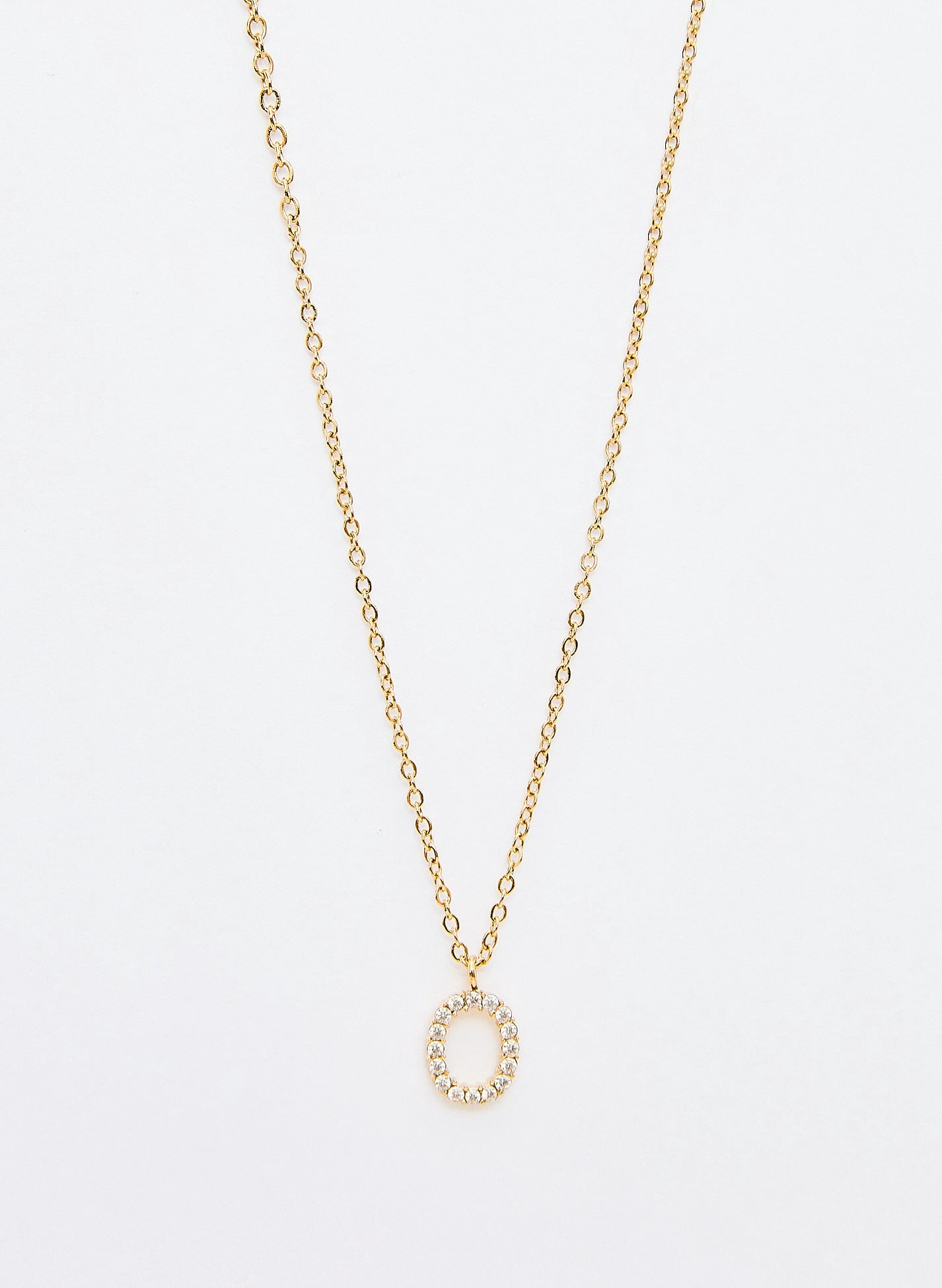 COLLAR INICIAL DORADO ABALORIOS