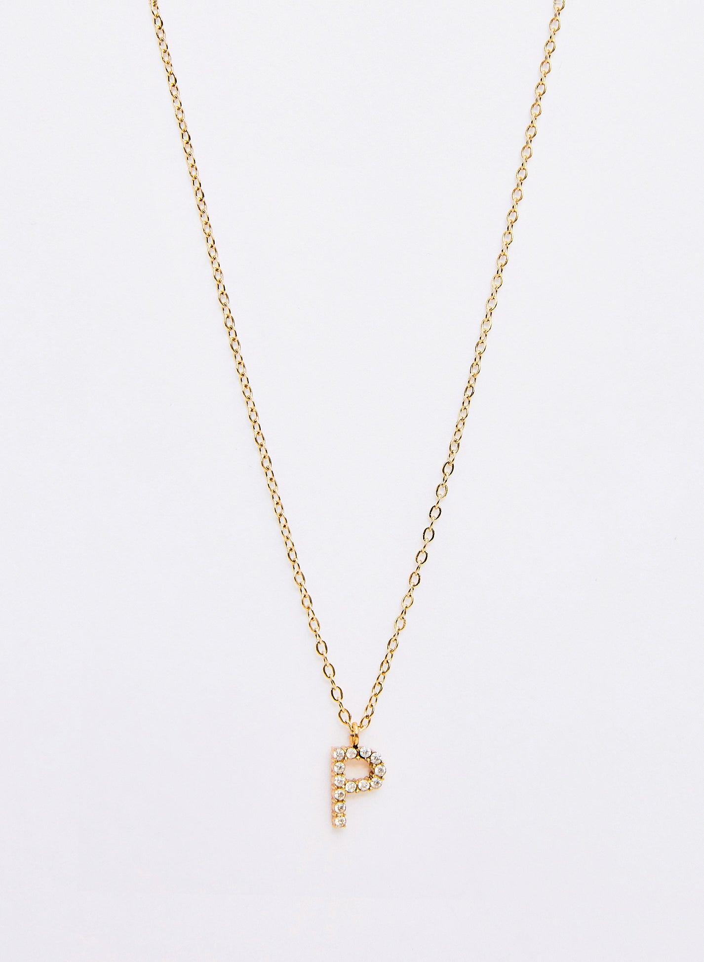 COLLAR INICIAL DORADO ABALORIOS