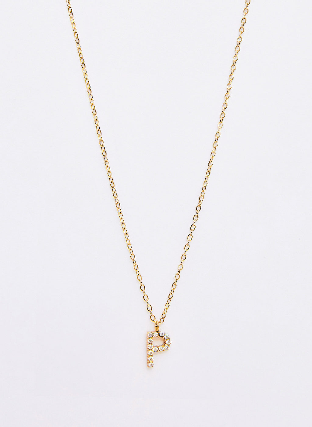 COLLAR INICIAL DORADO ABALORIOS
