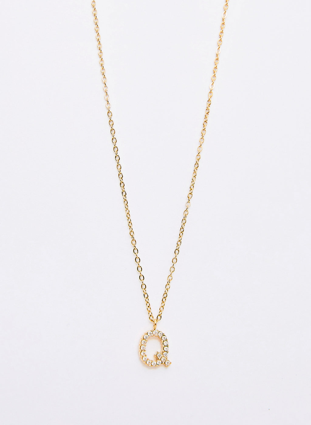 COLLAR INICIAL DORADO ABALORIOS