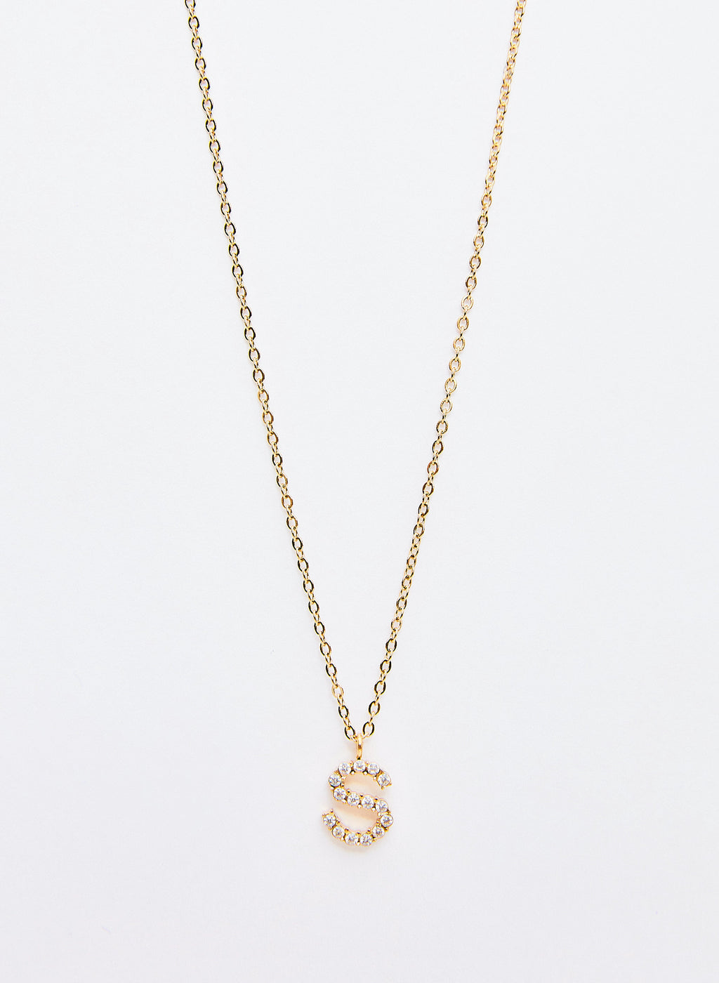 COLLAR INICIAL DORADO ABALORIOS