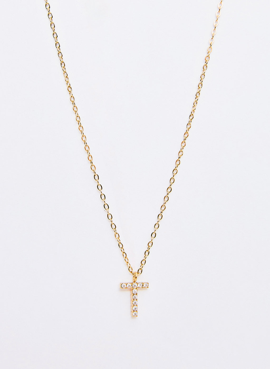COLLAR INICIAL DORADO ABALORIOS