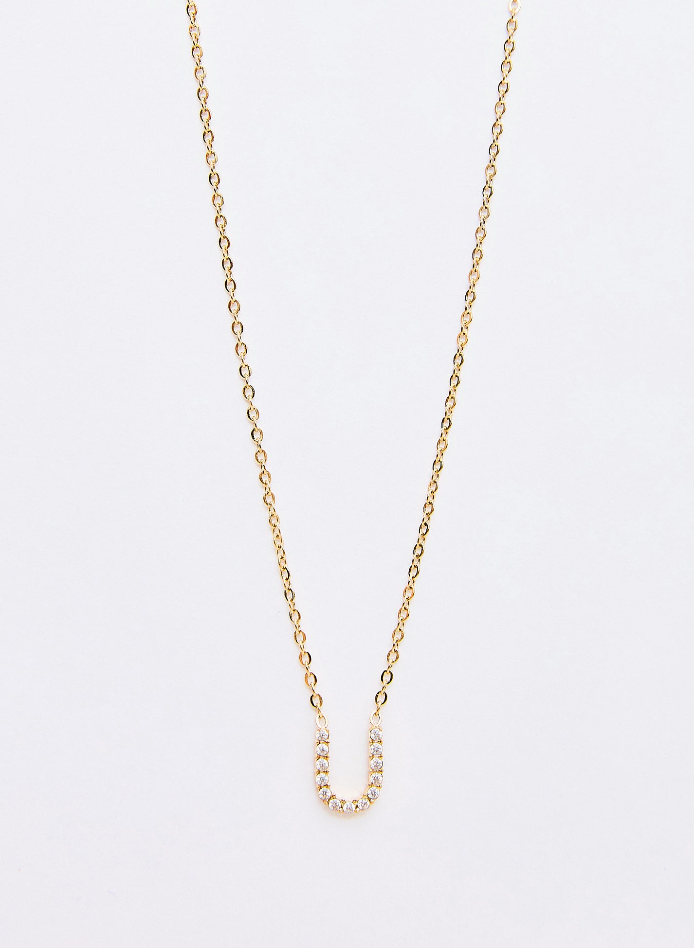 COLLAR INICIAL DORADO ABALORIOS