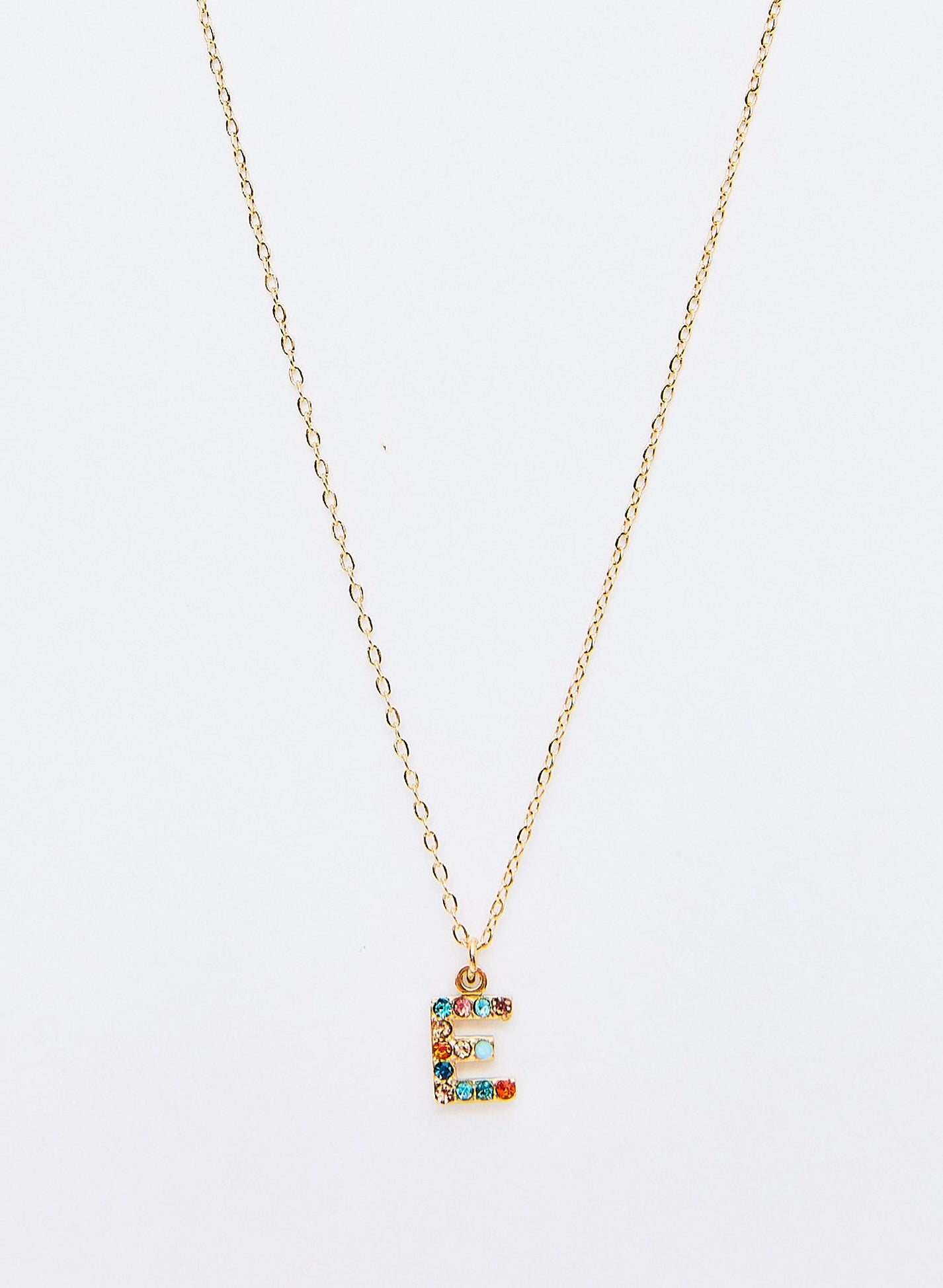 COLLAR INICIAL DORADO ABALORIOS MULTICOLOR