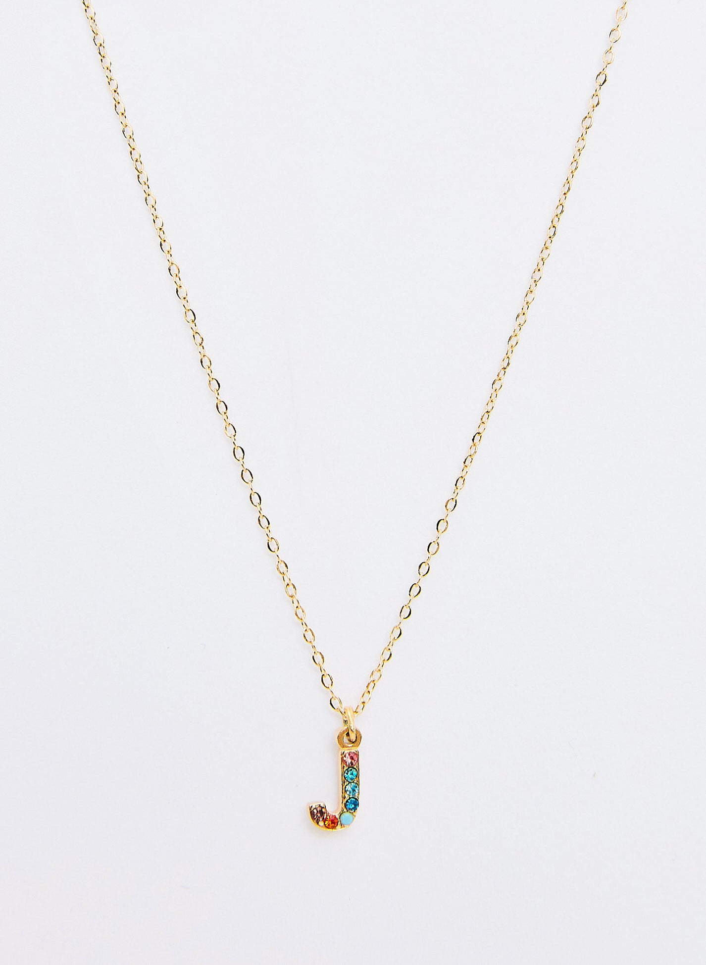 COLLAR INICIAL DORADO ABALORIOS MULTICOLOR