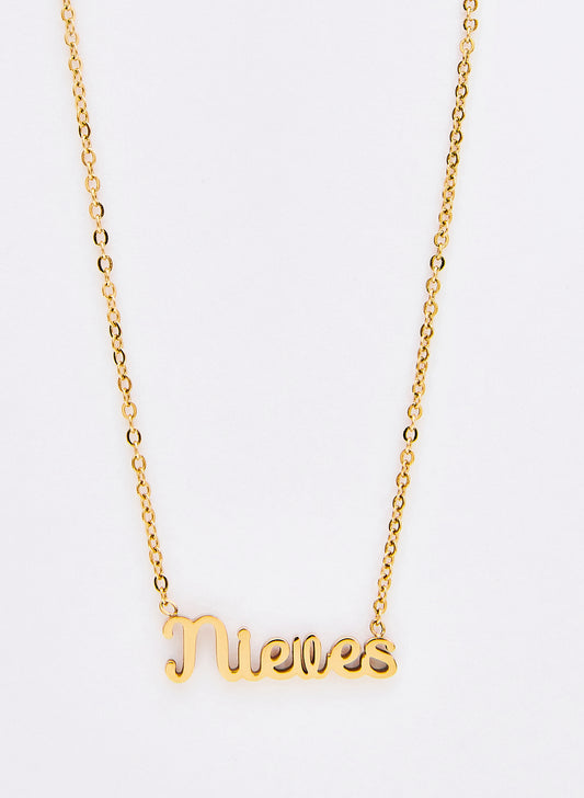 COLLAR NIEVES DORADO