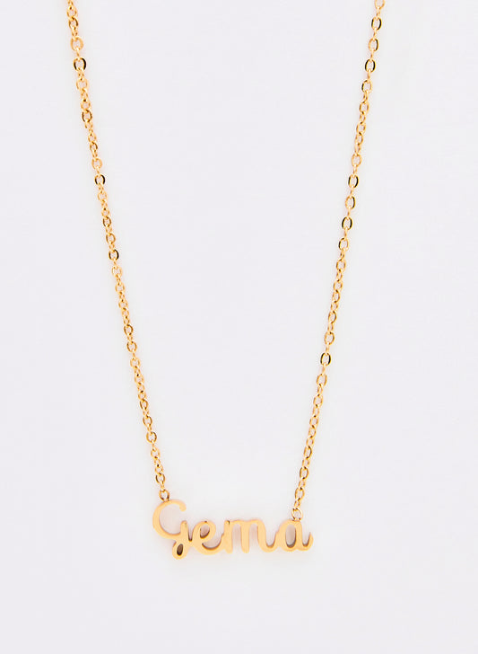 COLLAR GEMA DORADO