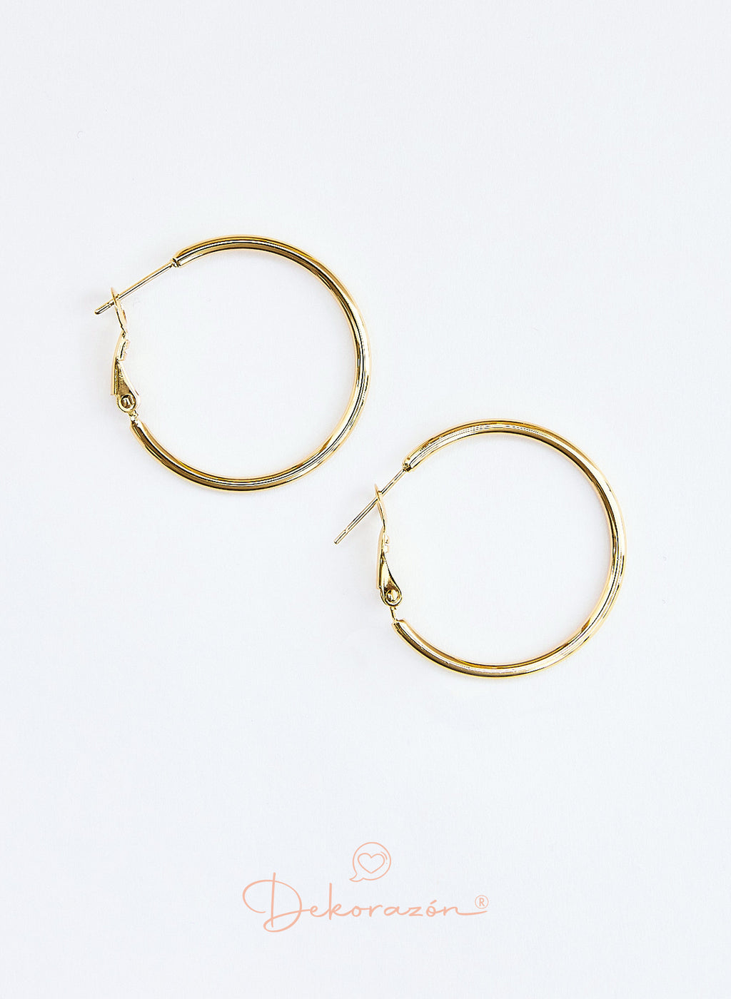 PENDIENTES ARO LISO 40 MM DORADO