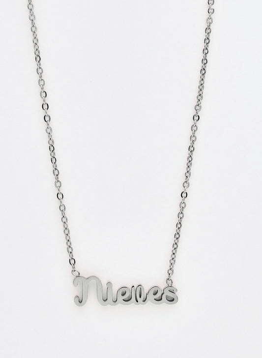 COLLAR NIEVES PLATEADO