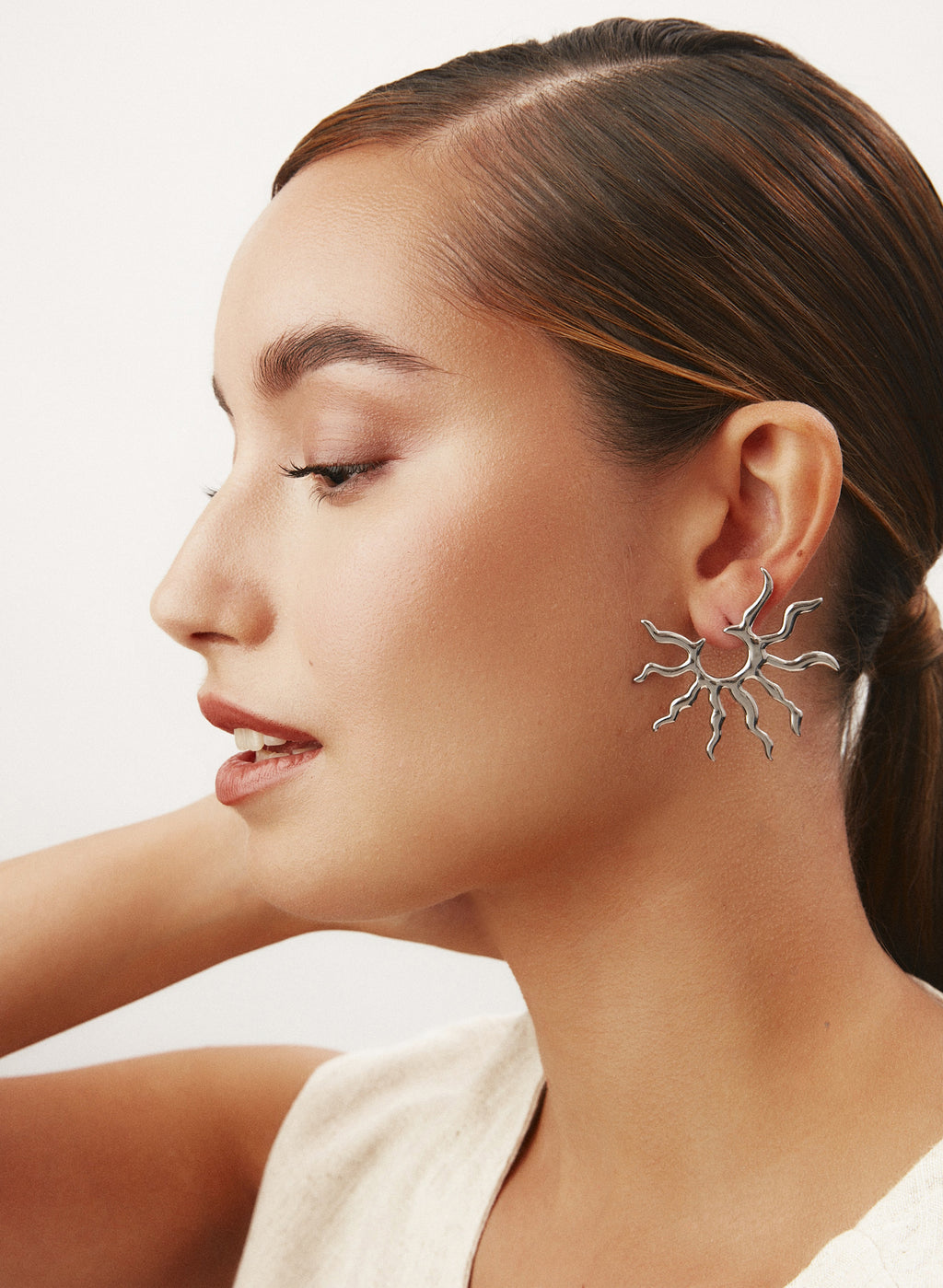PENDIENTES SUN PLATEADO