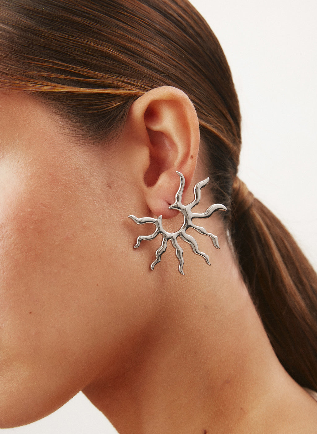 PENDIENTES SUN PLATEADO