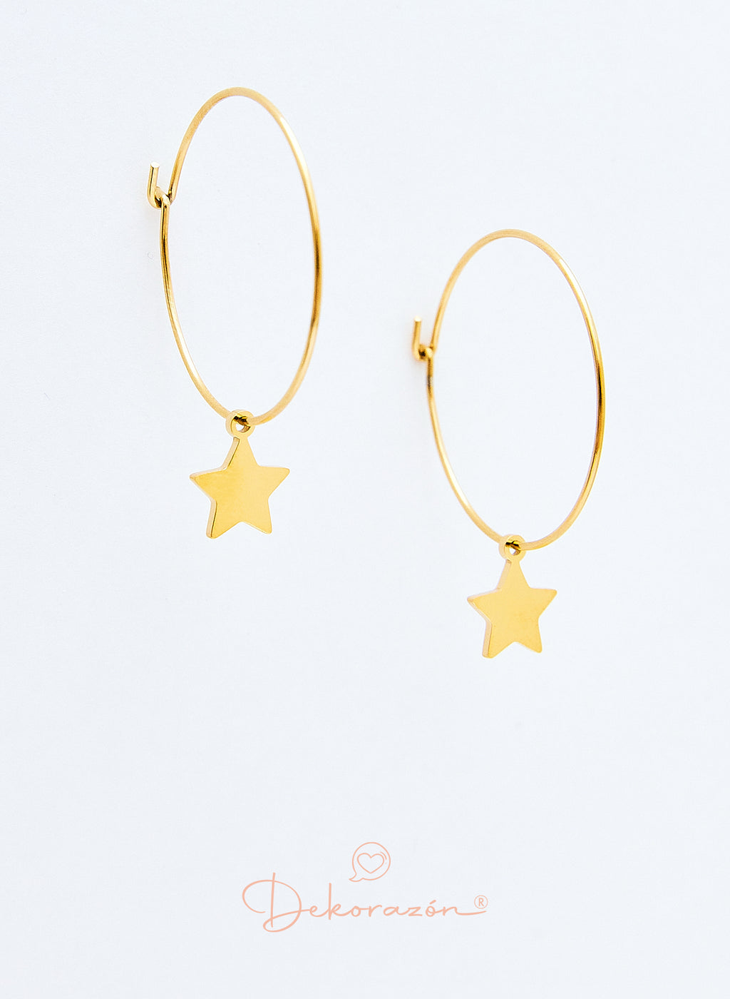 PENDIENTES ARO FINO ESTRELLA DORADO