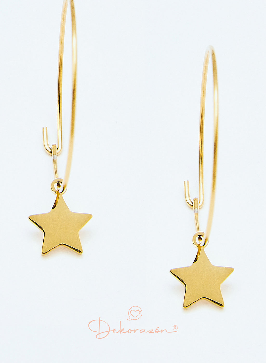 PENDIENTES ARO FINO ESTRELLA DORADO